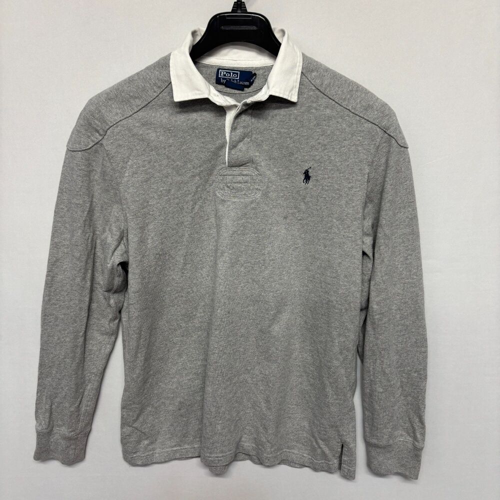 Vintage Polo Ralph Lauren Men Large Custom Rugby Elbow Patch Polo Shirt D135 -7